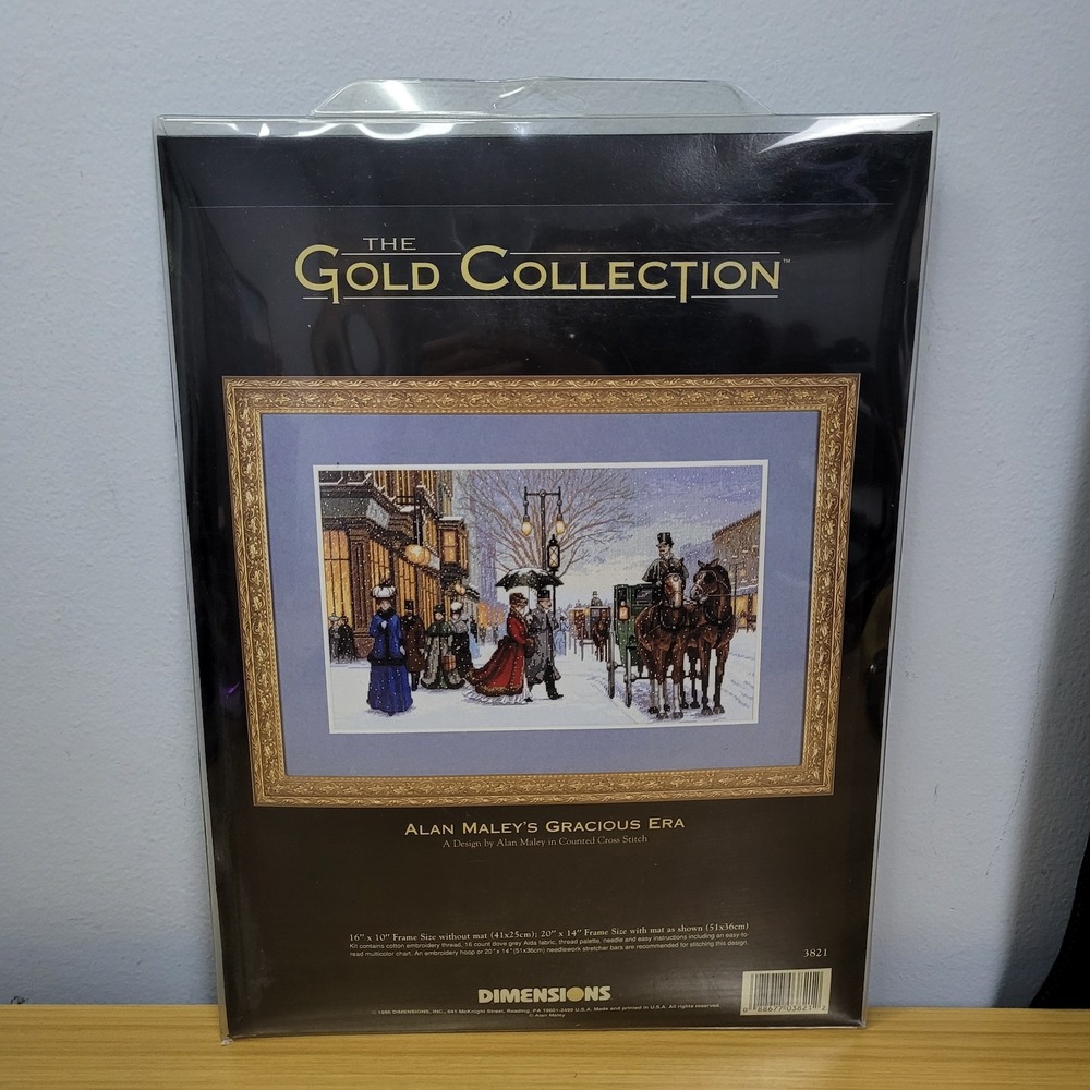 Dimensions Gold Collection Alan Maley's Gracious Era Cross Stitch Kit #3821 NEW